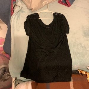 See through black shirt